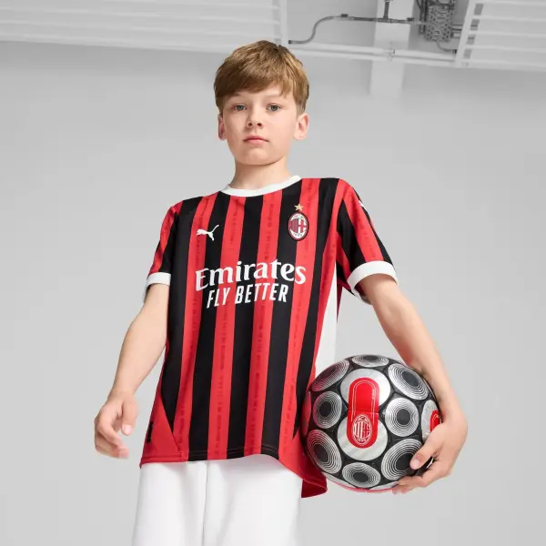 Футболка підліткова Puma AC MILAN 24/25 REPLICA (Мілан) домашня червоно-чорно-біла 774984-01