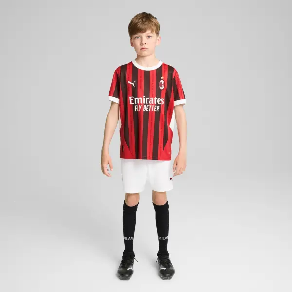 Футболка підліткова Puma AC MILAN 24/25 REPLICA (Мілан) домашня червоно-чорно-біла 774984-01