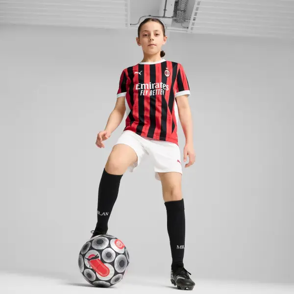 Футболка підліткова Puma AC MILAN 24/25 REPLICA (Мілан) домашня червоно-чорно-біла 774984-01