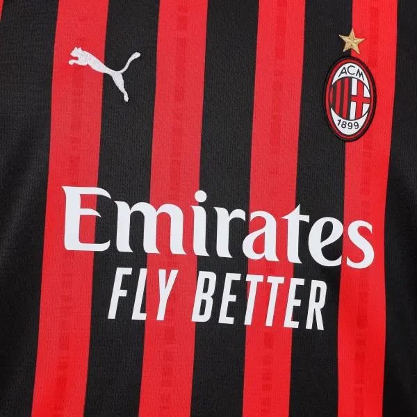Футболка підліткова Puma AC MILAN 24/25 REPLICA (Мілан) домашня червоно-чорно-біла 774984-01