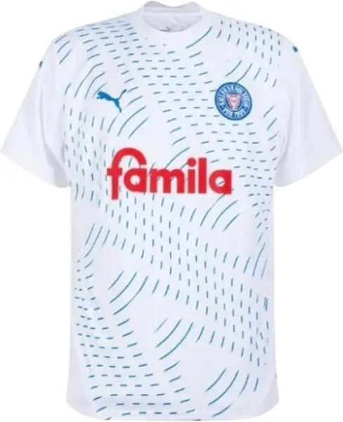 Футболка підліткова Puma HOLSTEIN KIEL (Хольштайн) виїзна біло-синьо-червона 946320-02