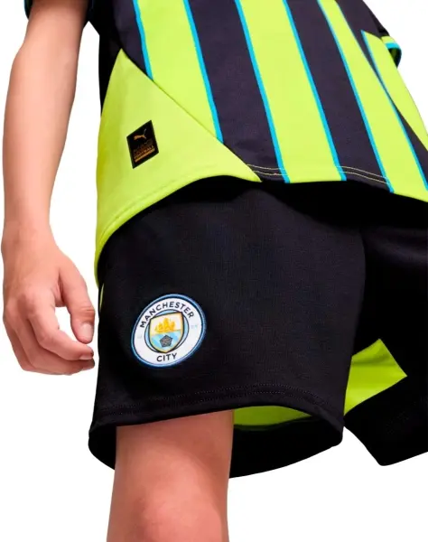 Шорти підліткові Puma MANCHESTER CITY 24/25 REPLICA (Манчестер Сіті) виїзні чорно-жовті 775115-06
