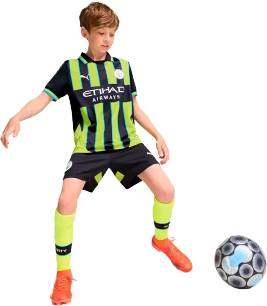 Шорти підліткові Puma MANCHESTER CITY 24/25 REPLICA (Манчестер Сіті) виїзні чорно-жовті 775115-06