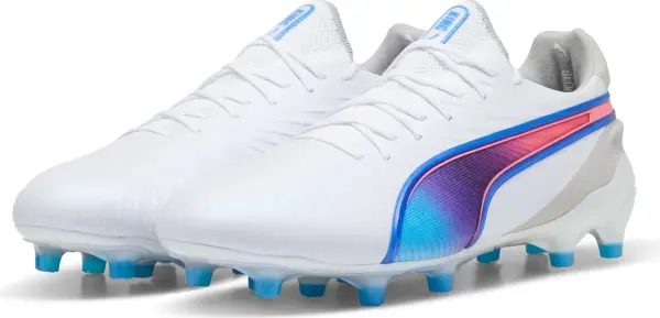 Бутси Puma KING ULTIMATE FG/AG біло-синьо-коралові 107809-02