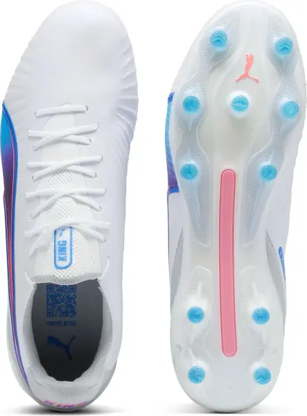 Бутси Puma KING ULTIMATE FG/AG біло-синьо-коралові 107809-02