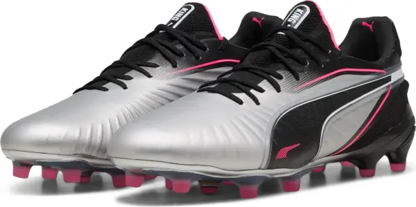 Бутси Puma KING ULTIMATE FG/AG срібно-чорно-рожеві 108303-03