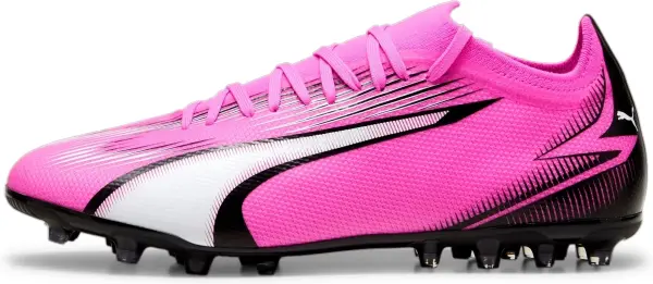 Бутси Puma ULTRA MATCH MG рожево-чорно-білі 107756-01