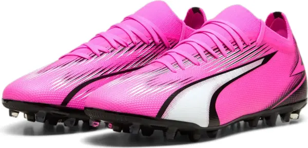 Бутси Puma ULTRA MATCH MG рожево-чорно-білі 107756-01