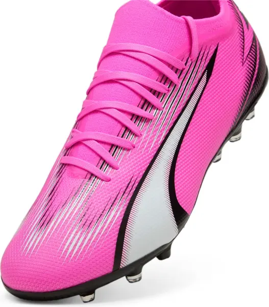 Бутси Puma ULTRA MATCH MG рожево-чорно-білі 107756-01