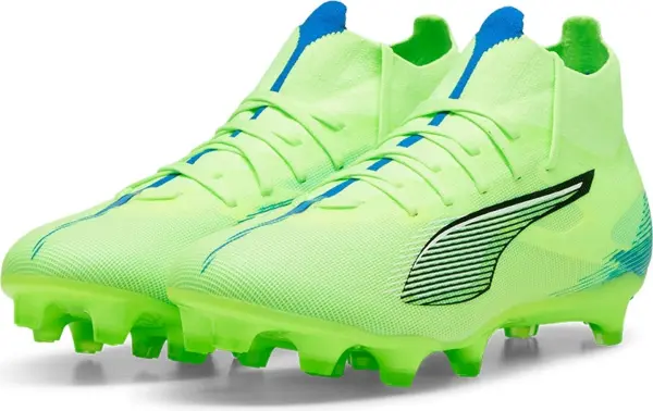 Бути жіночі Puma ULTRA 5 MATCH+ FG/AG салатово-сині 107692-03