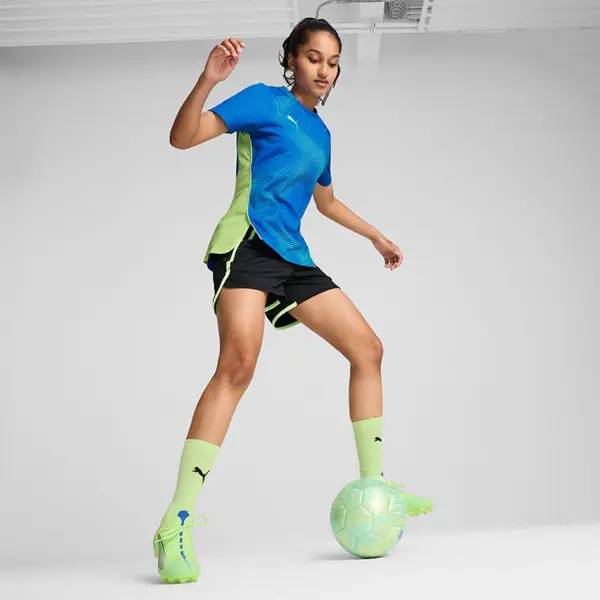 Бути жіночі Puma ULTRA 5 MATCH+ FG/AG салатово-сині 107692-03