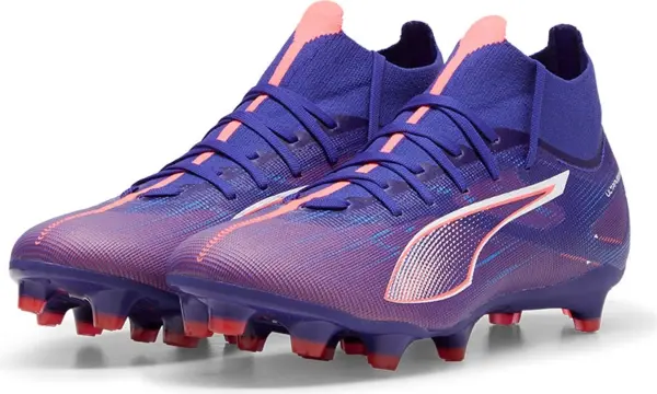 Бути жіночі Puma ULTRA 5 MATCH+ FG/AG фіолетово-коралові 107692-01