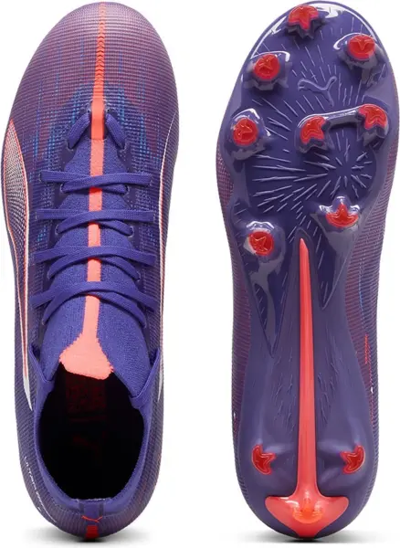 Бути жіночі Puma ULTRA 5 MATCH+ FG/AG фіолетово-коралові 107692-01