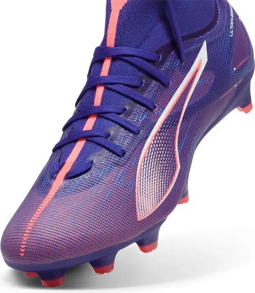 Бути жіночі Puma ULTRA 5 MATCH+ FG/AG фіолетово-коралові 107692-01