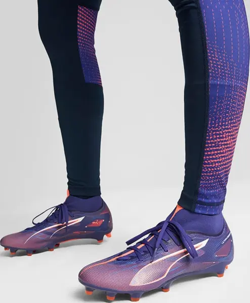 Бути жіночі Puma ULTRA 5 MATCH+ FG/AG фіолетово-коралові 107692-01