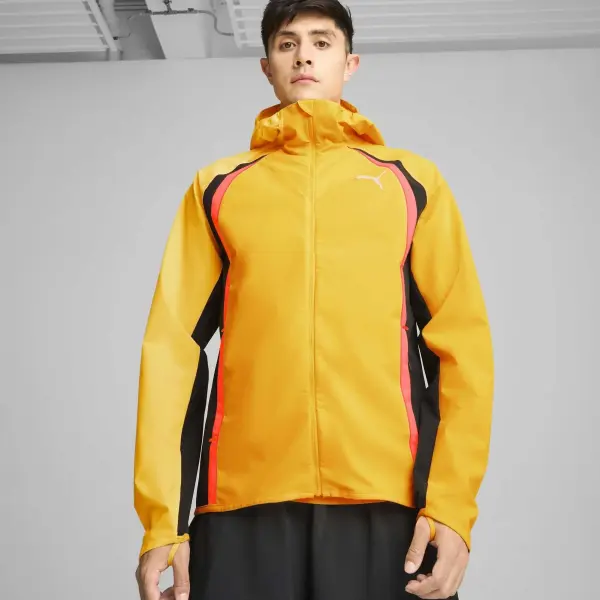Вітровка для бігу Puma RUN ULTRAWEAVE LIGHTWEIGHT оранжево-коралово-чорна 525799-38