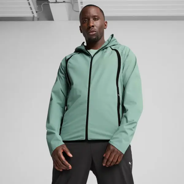 Вітровка для бігу Puma RUN ULTRAWEAVE LIGHTWEIGHT світло-зелено-чорна 525799-30