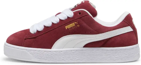 Кеды Puma SUEDE XL бордово-белые 395205-12