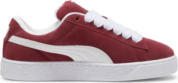 Кеды Puma SUEDE XL бордово-белые 395205-12