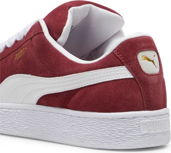 Кеды Puma SUEDE XL бордово-белые 395205-12