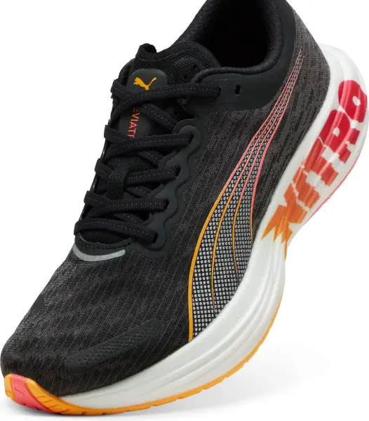 Кросівки бігові Puma DEVIATE NITRO 2 чорно-оранжево-червоні 309697-01