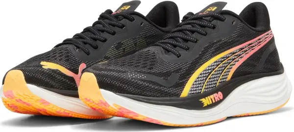 Кроссовки беговые Puma VELOCITY NITRO 3 черно-оранжево-красные 309701-01