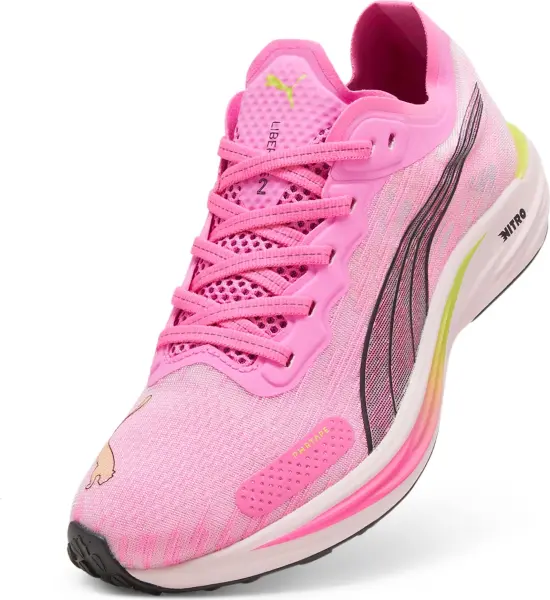 Кроссовки беговые женские Puma LIBERATE NITRO 2 розово-салатовые 377316-12