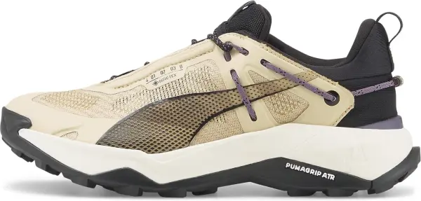 Кроссовки для хайкинга женские Puma EXPLORE NITRO GORE-TEX бежево-черно-фиолетовые 378024-02
