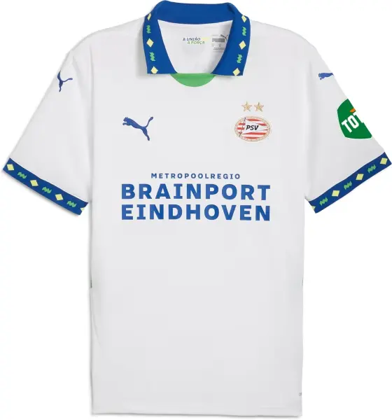 Футболка Puma PSV REPLICA (ПСВ) резервна біло-синьо-зелена 775164-03