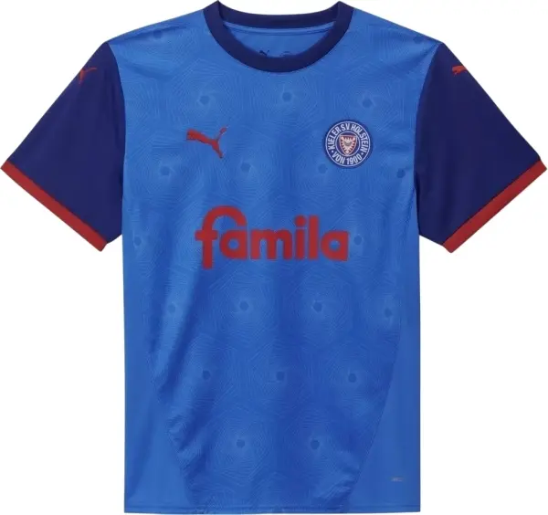 Футболка підліткова Puma HOLSTEIN KIEL (Хольштайн) домашня синьо-темно-синьо-червона 946317-01