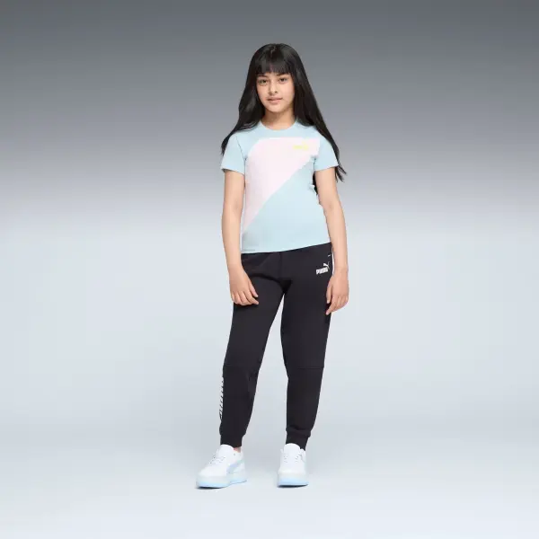 Футболка подростковая Puma POWER бирюзово-розовая 679359-22
