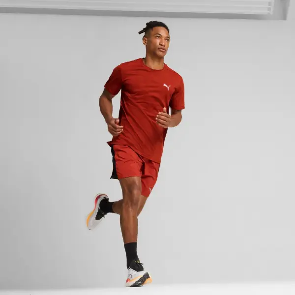 Шорти для бігу Puma RUN FAVORITE VELOCITY 7" темно-оранжево-чорно-жовті 525005-63