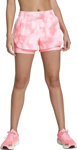 Шорти для бігу жіночі Puma ULTRAWEAVE 2-IN-1 світло-рожеві 524061-62