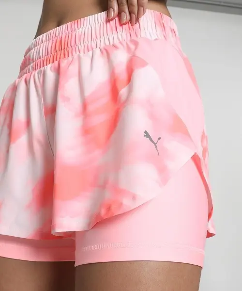 Шорти для бігу жіночі Puma ULTRAWEAVE 2-IN-1 світло-рожеві 524061-62