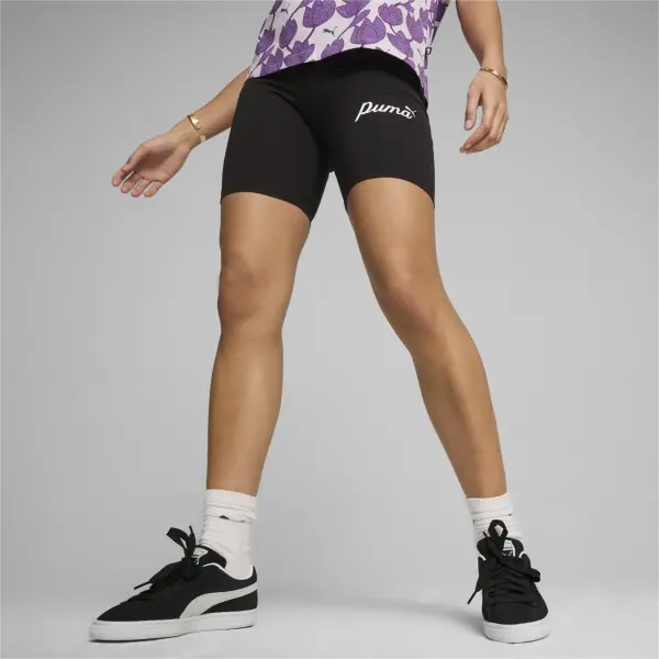Шорти-тайтси жіночі Puma ESSENTIALS+ 7" SCRIPT чорні 679678-01