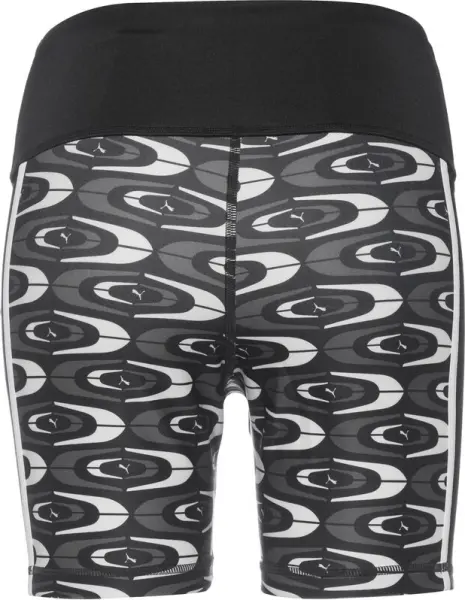 Шорты-тайтсы женские Puma RETRO GLAM черно-серо-белые 523893-01