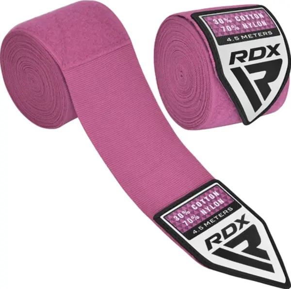 Бинти боксерські RDX HAND WRAPS рожеві (4.5 м) HWX-RP+
