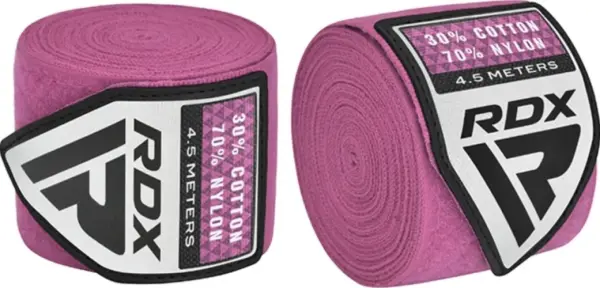 Бинти боксерські RDX HAND WRAPS рожеві (4.5 м) HWX-RP+