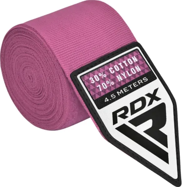 Бинти боксерські RDX HAND WRAPS рожеві (4.5 м) HWX-RP+