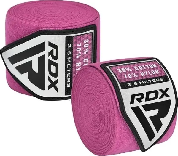 Бинти боксерські дитячі RDX HAND WRAPS рожеві (2.5 м) HWJ-RP