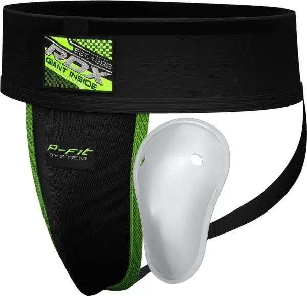 Защита паха RDX GROIN GUARD SUPPORTER черно-салатовая GGX-H1B
