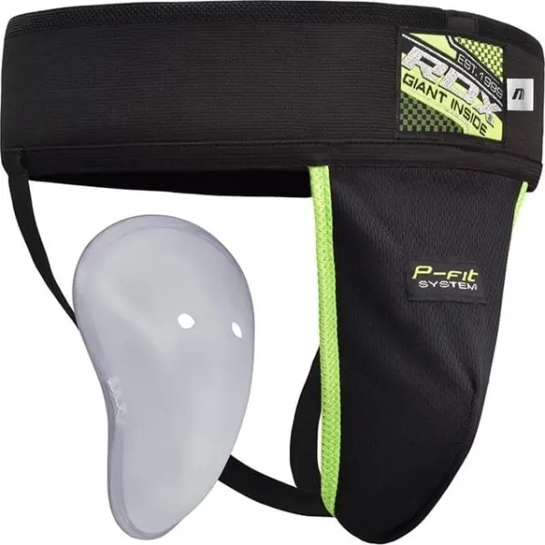Защита паха RDX GROIN GUARD SUPPORTER черно-салатовая GGX-H1B