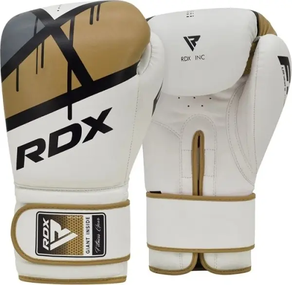 Рукавички боксерські RDX BOXING GLOVES BGR-F7 біло-золоті BGR-F7GL