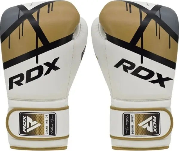 Рукавички боксерські RDX BOXING GLOVES BGR-F7 біло-золоті BGR-F7GL