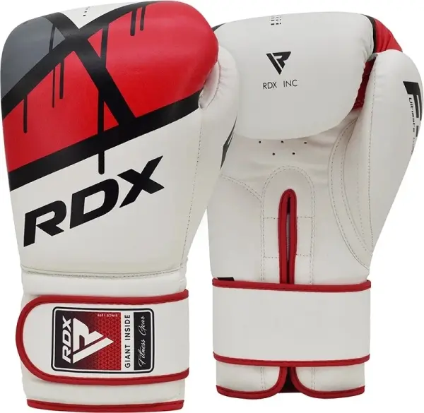 Рукавички боксерські RDX BOXING GLOVES BGR-F7 біло-червоні BGR-F7R