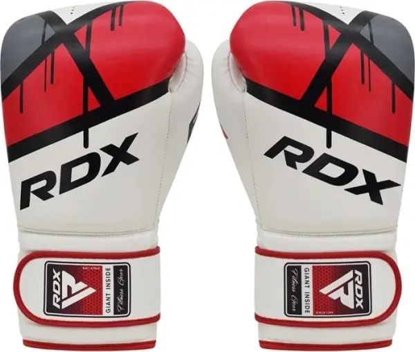 Рукавички боксерські RDX BOXING GLOVES BGR-F7 біло-червоні BGR-F7R