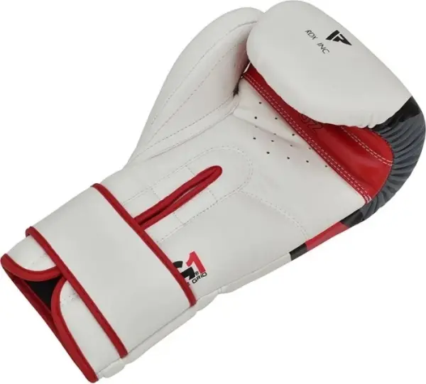 Рукавички боксерські RDX BOXING GLOVES BGR-F7 біло-червоні BGR-F7R