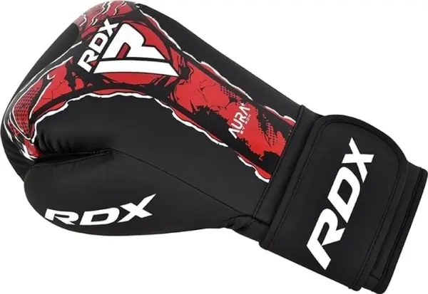 Перчатки боксерские RDX BOXING GLOVES NEW AURA F17 черно-красные BGR-F17BR