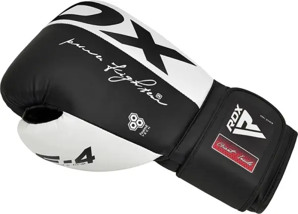 Рукавички боксерські RDX BOXING GLOVES REX F4 біло-чорні BGR-F4B