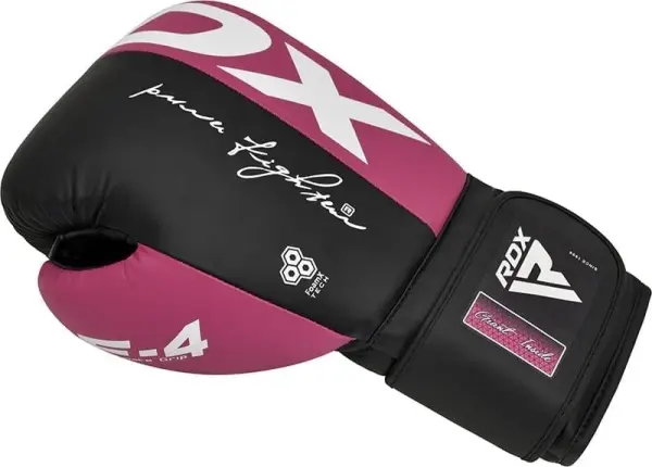 Рукавички боксерські RDX BOXING GLOVES REX F4 рожево-чорні BGR-F4P
